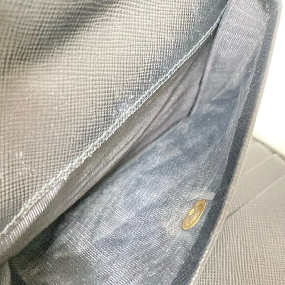 PRADA Black Leather Trifold Wallet 194-081025 - Picture 7 of 7